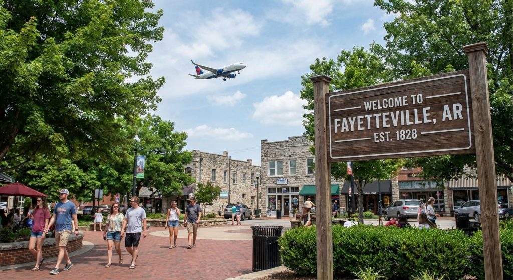 Cheap Business Class Flights to Fayetteville, AR